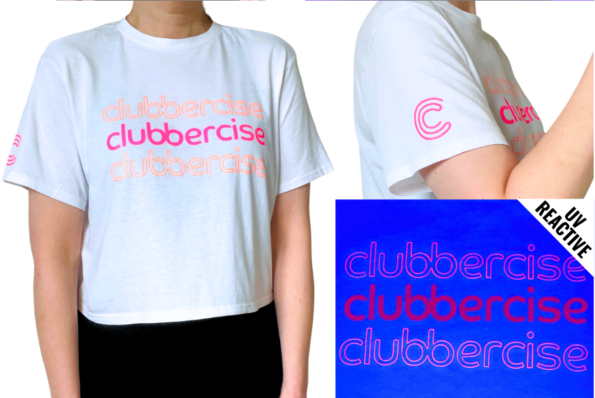 CLUBBERCISE-OUTLINES-WhiteTee-ShopPhoto (1)