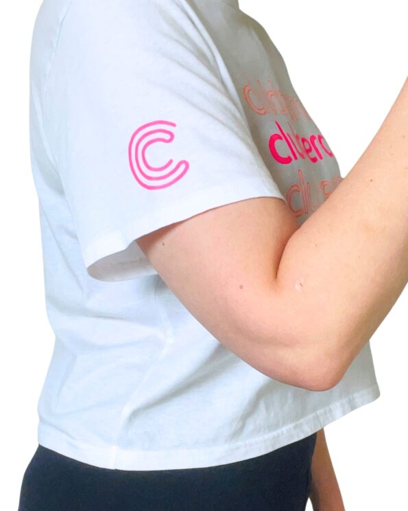 CLUBBERCISE-OUTLINES-WhiteTee-Side