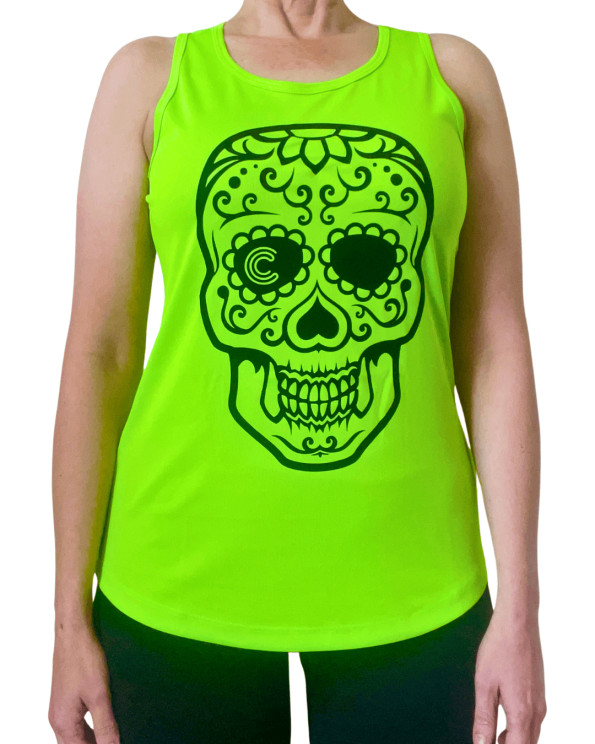 NEONSKULL-GreenRacerback-Front